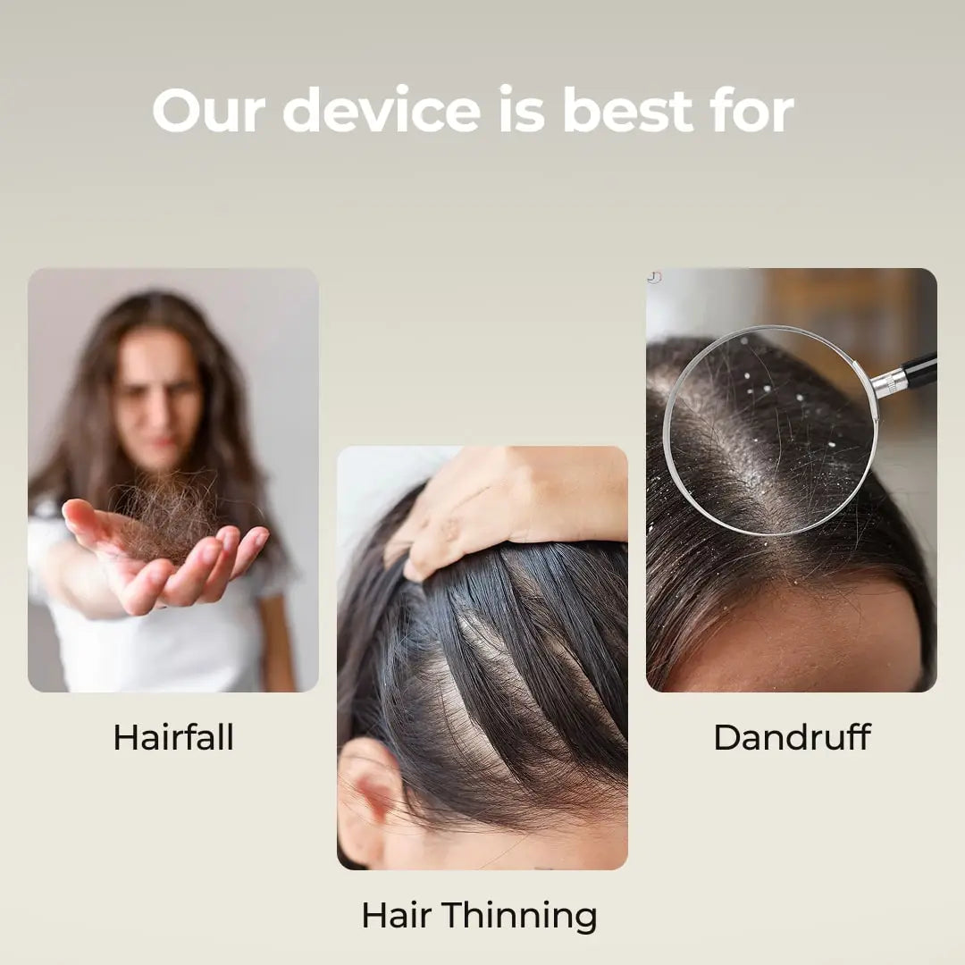 Zulfé Z3 - 3 in 1 Scalp Massager with Red Light Therapy