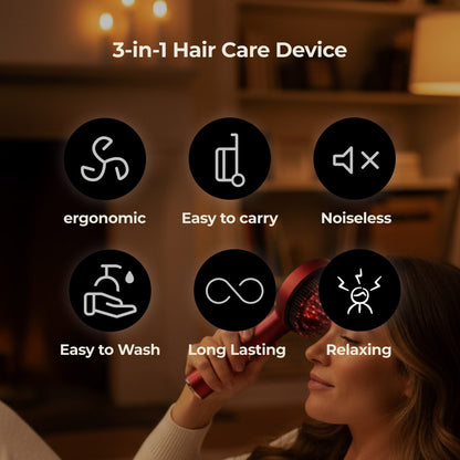 Zulfé Z3 - 3 in 1 Scalp Massager with Red Light Therapy